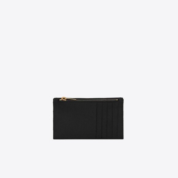 CASSANDRE MATELASSÉ FRAGMENTS FLAP CARD CASE IN GRAIN DE POUDRE EMBOSSED LEATHER - Picture 2 of 2